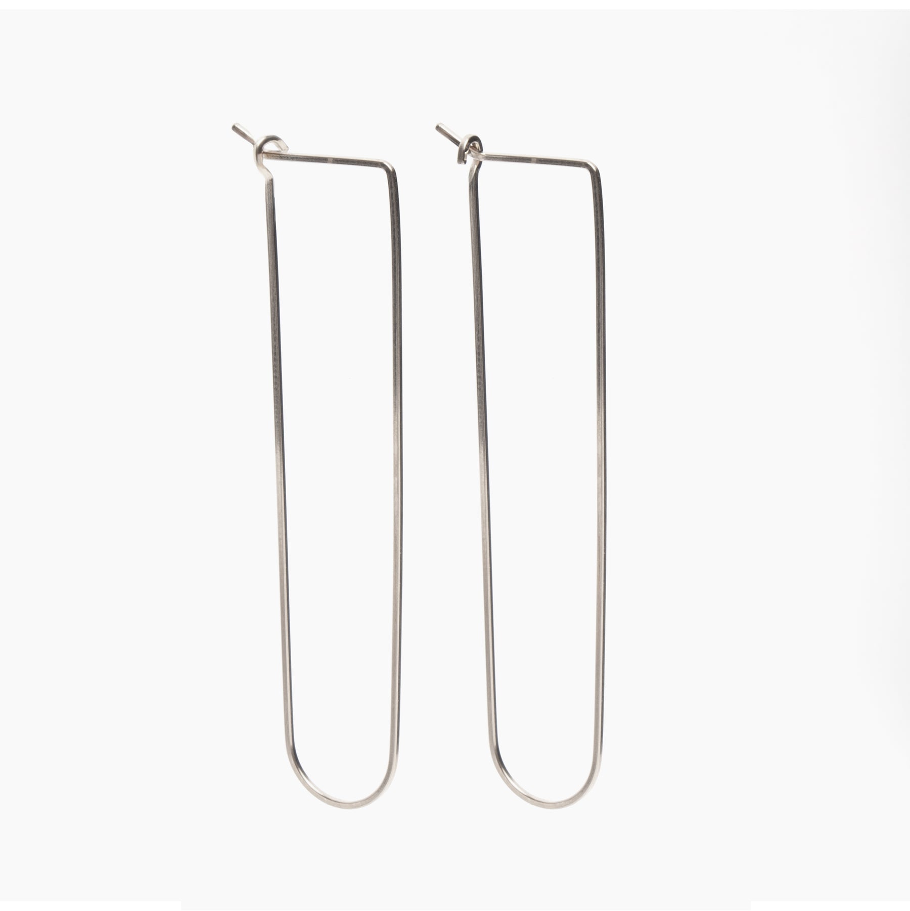 Large U-Shaped Hoop Earrings