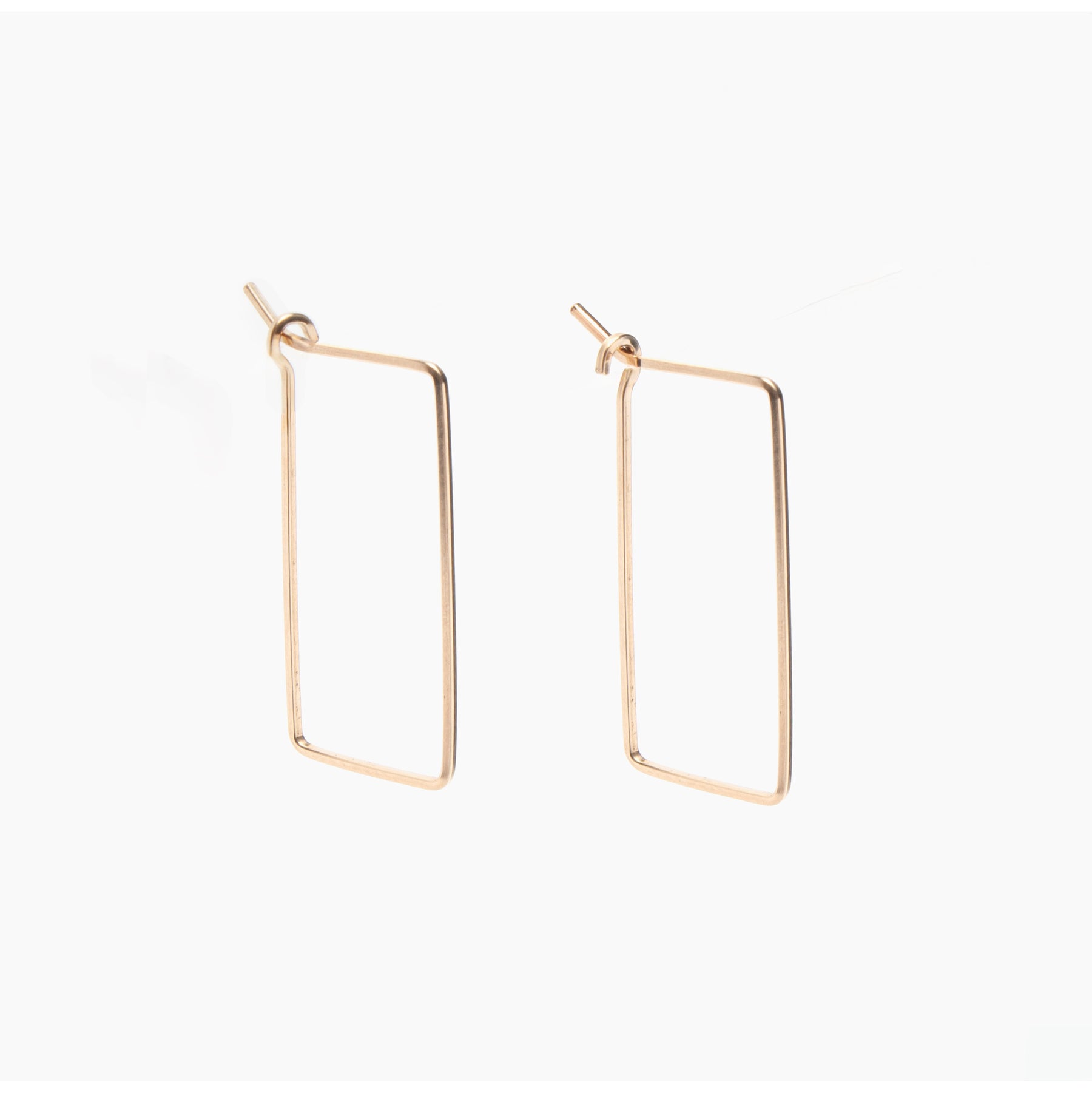 Small Rectangle Hoop Earrings