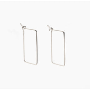Small Rectangle Hoop Earrings