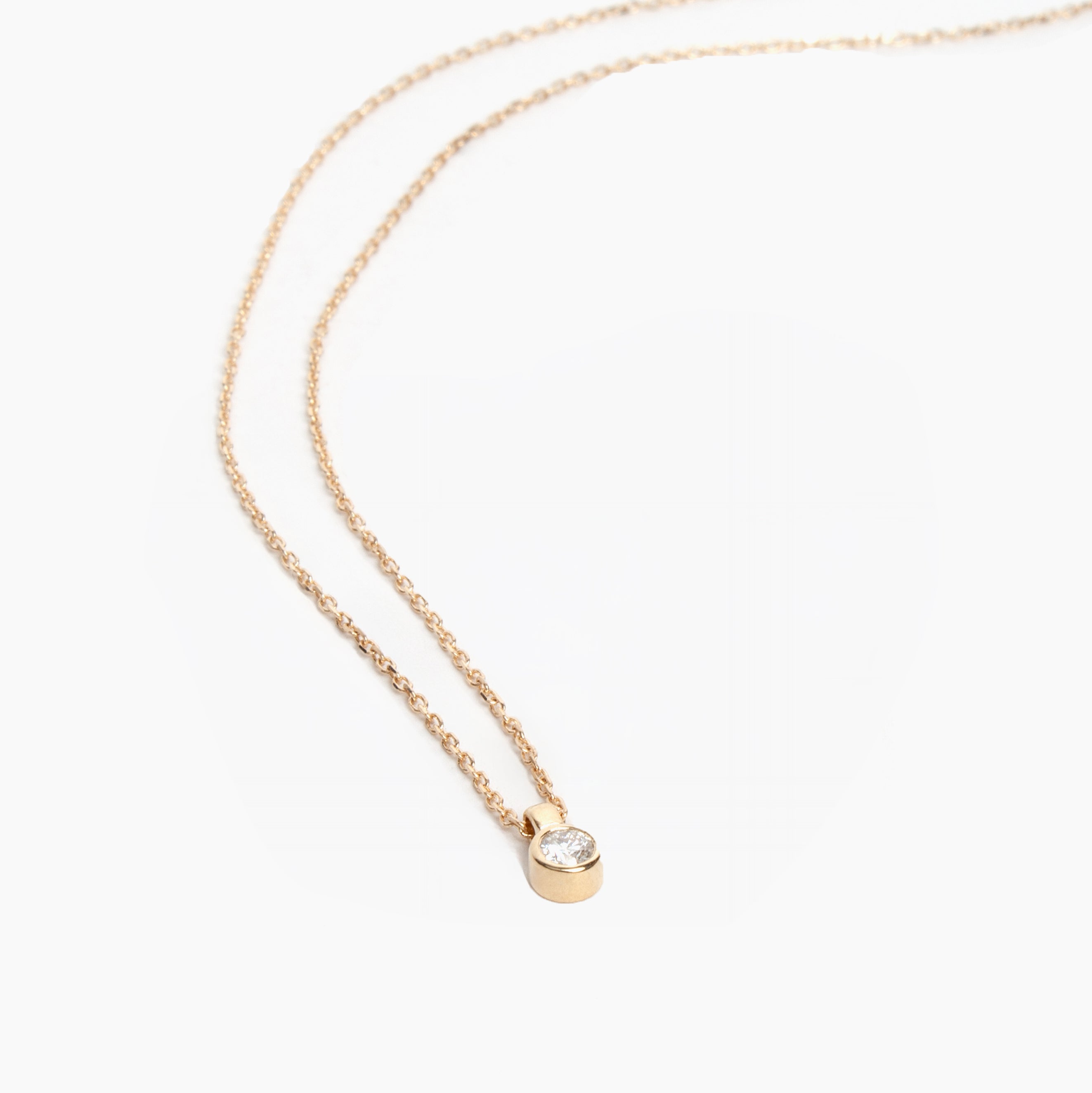 Diamond Bezel Necklace