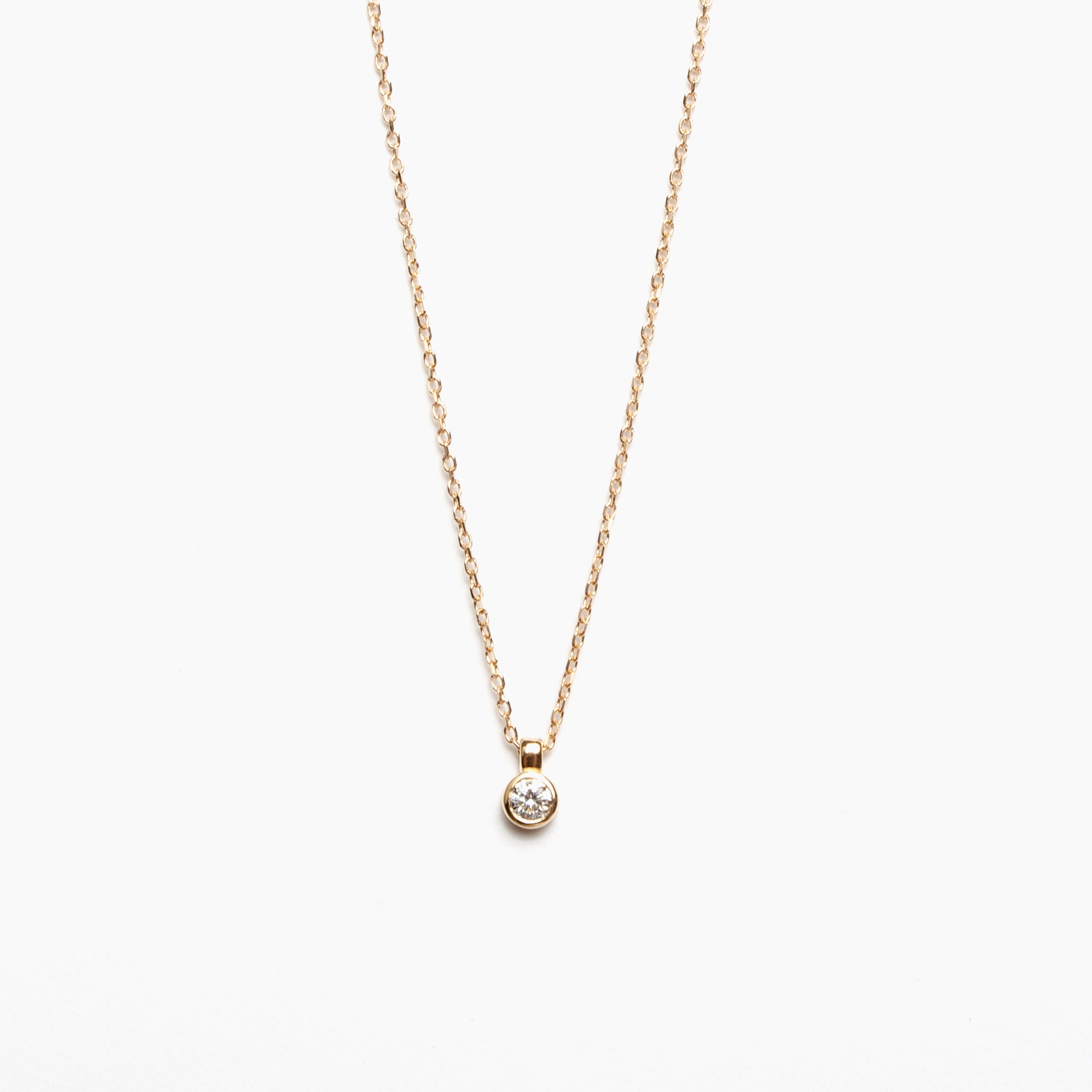 Diamond Bezel Necklace