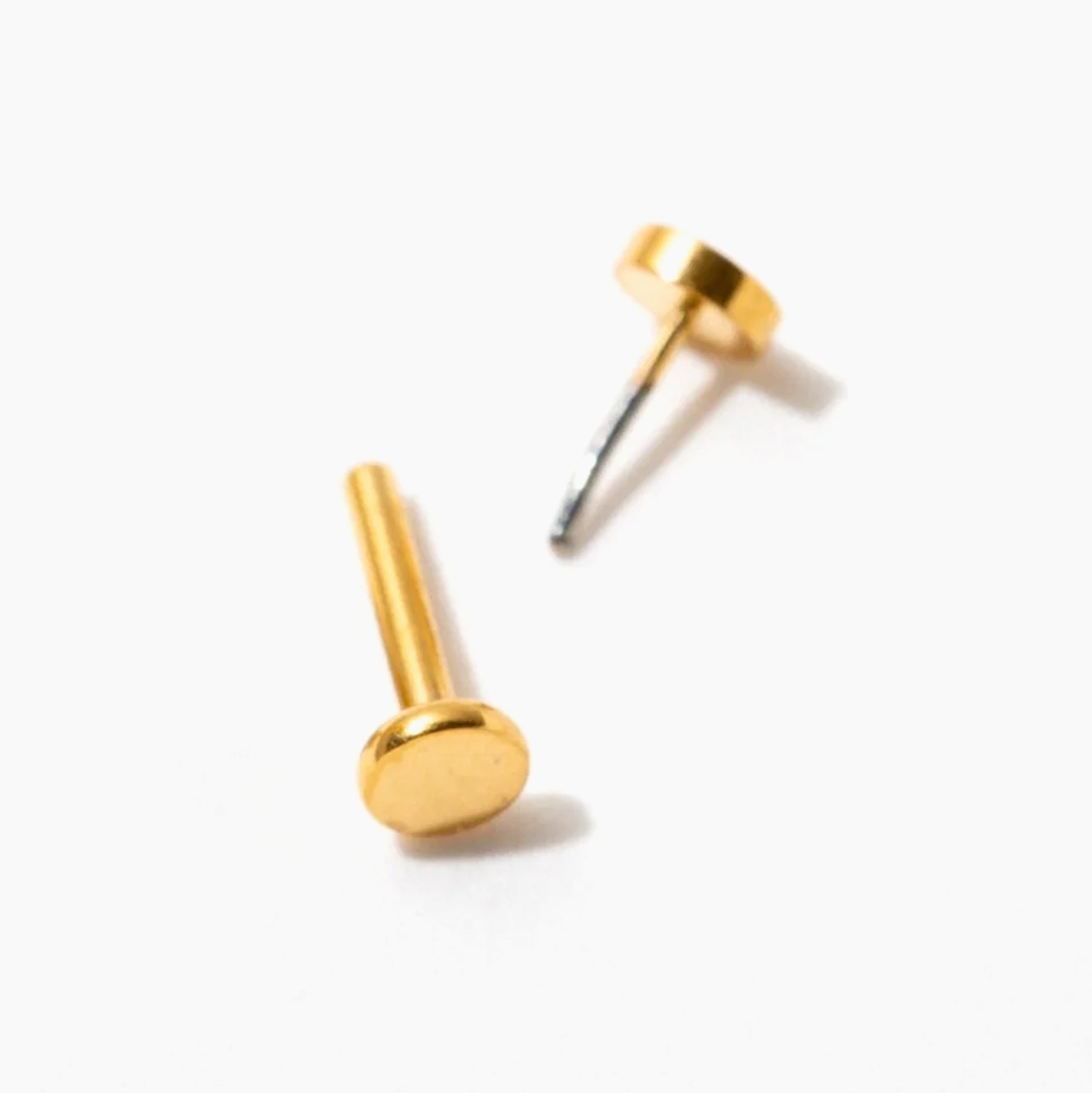 Circle Flat Back Stud Earring