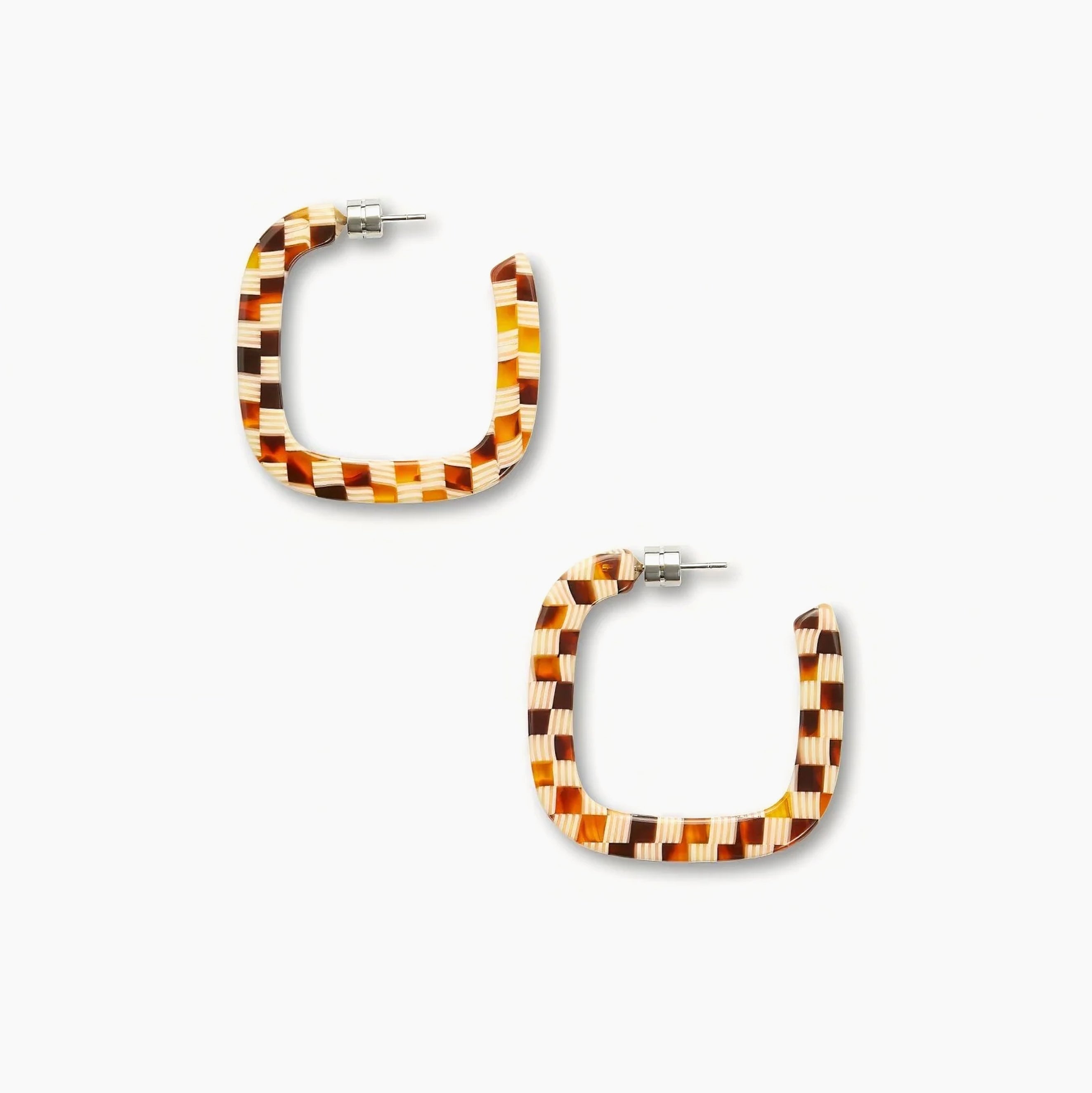 Midi Square Hoop Earrings
