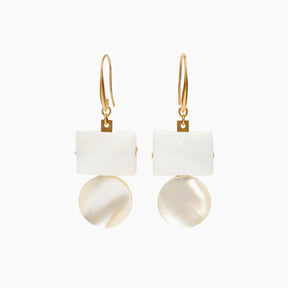 Mother of Pearl Geometric Earrings