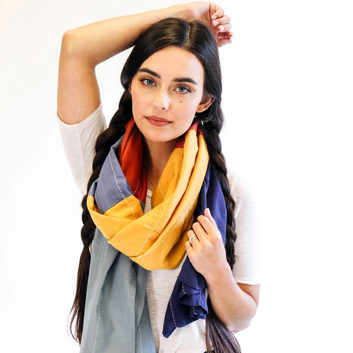 Colorblock Scarf by Anchal