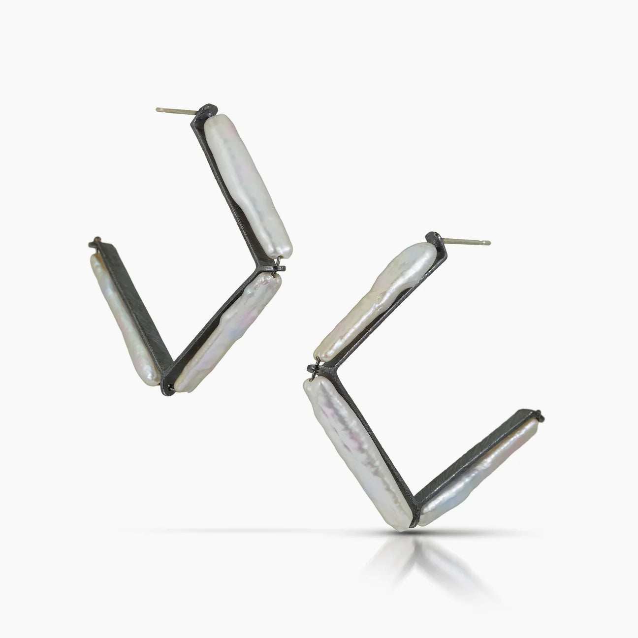 Small Angled Hoop Earrings