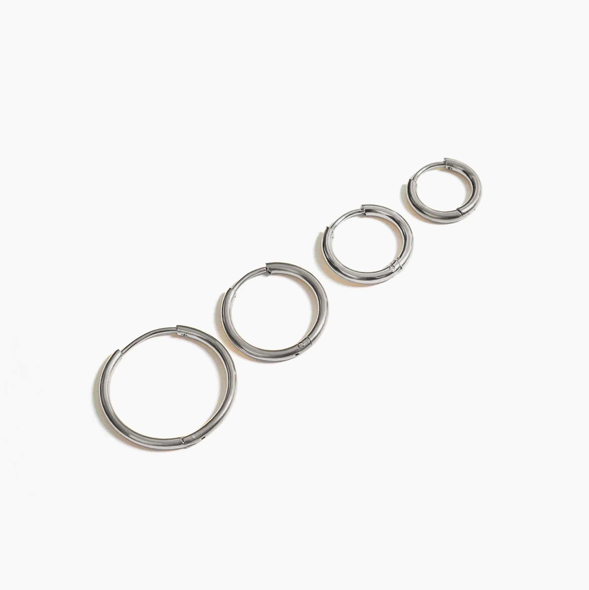 Surgical Stainless Steel Classic Huggie Hoop Earrings