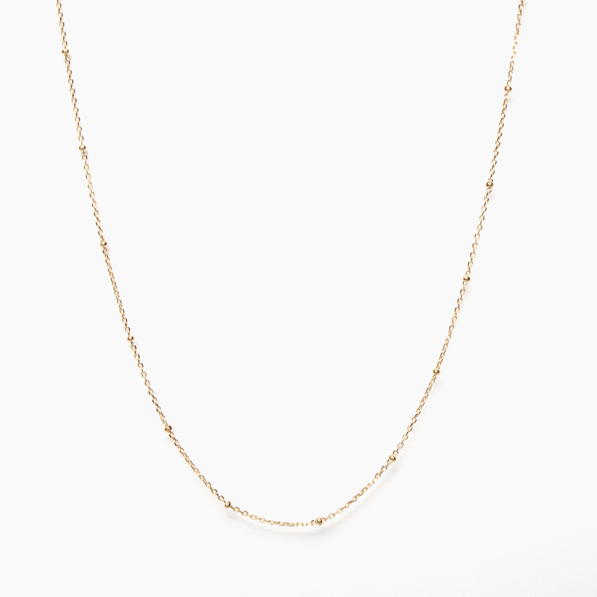 Satellite Bead Cable Chain Necklace