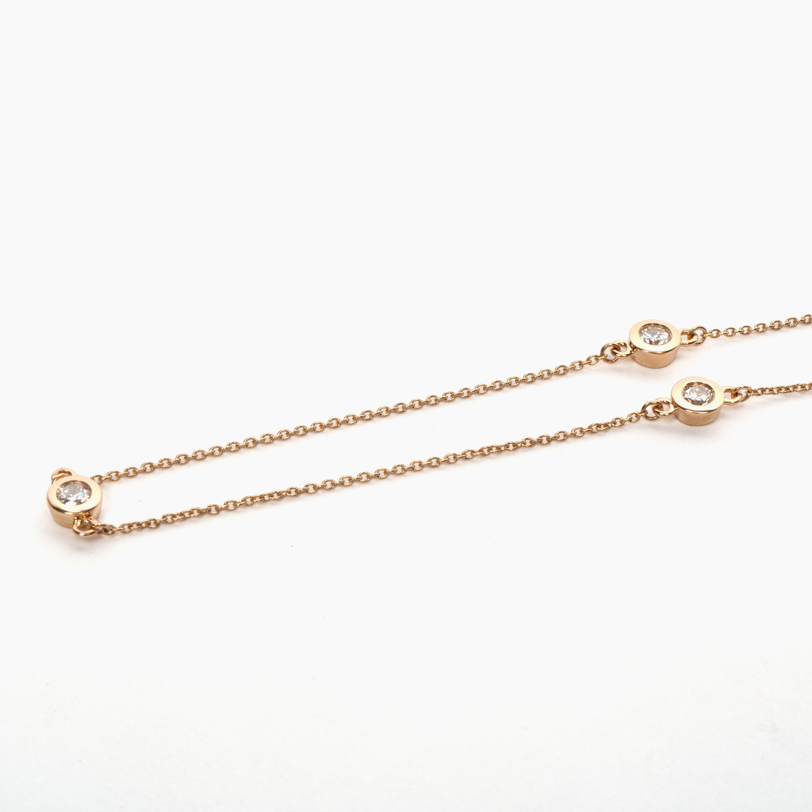 Three-Diamond Station Necklace
