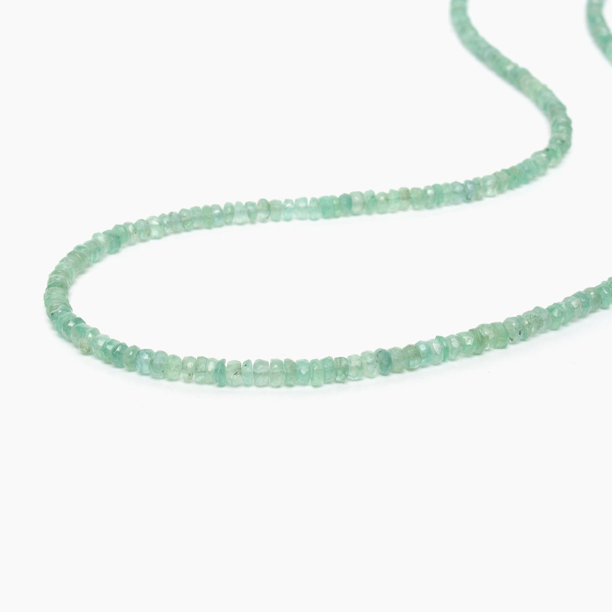 Carved Emerald Strand Necklace