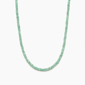 Carved Emerald Strand Necklace