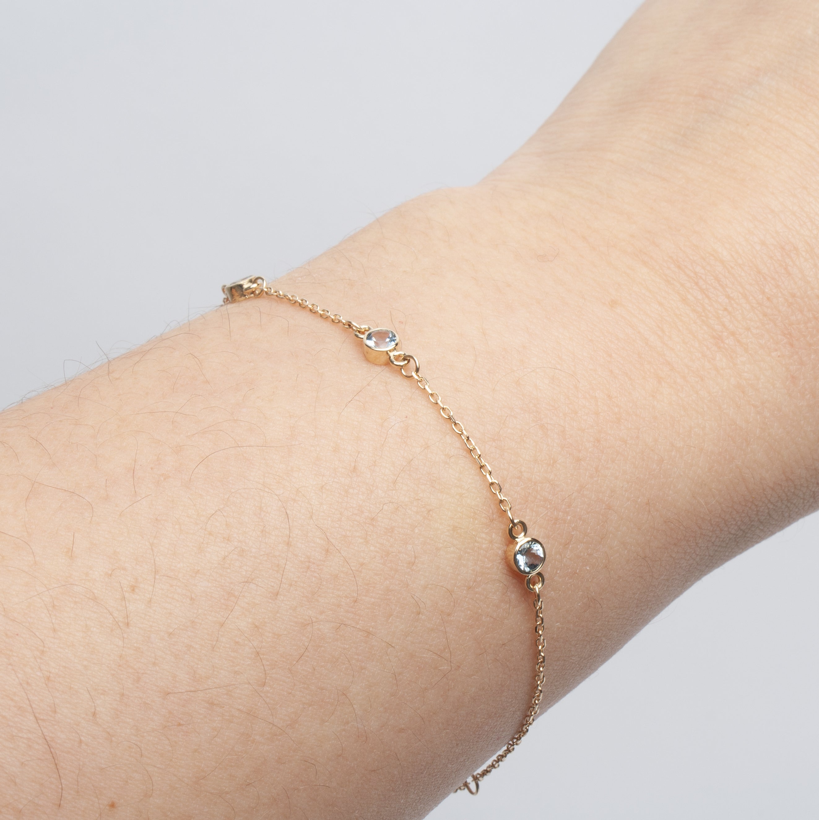 Three-Stone Bezel Bracelet