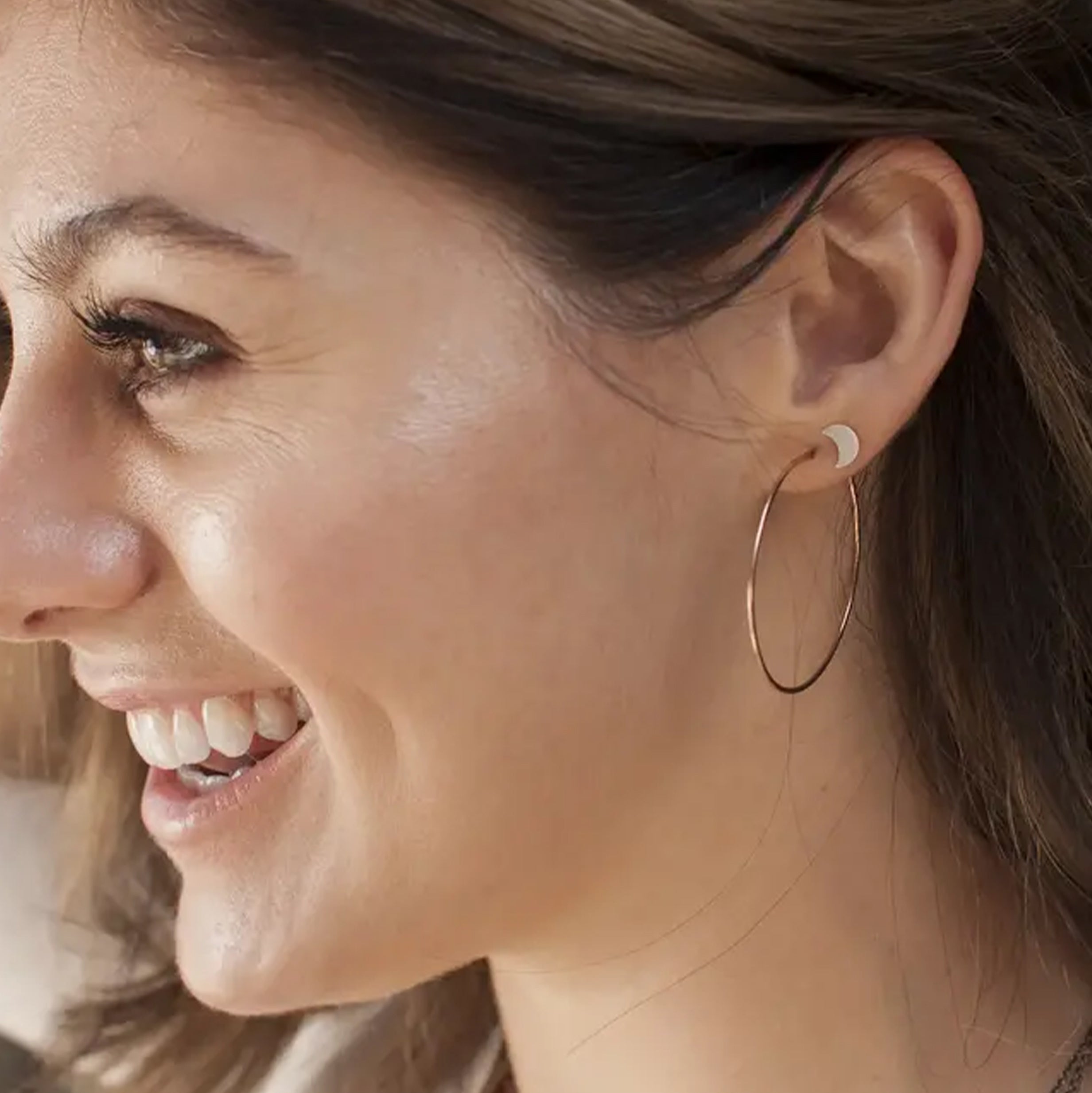 Large Classic Round Hoop Earrings