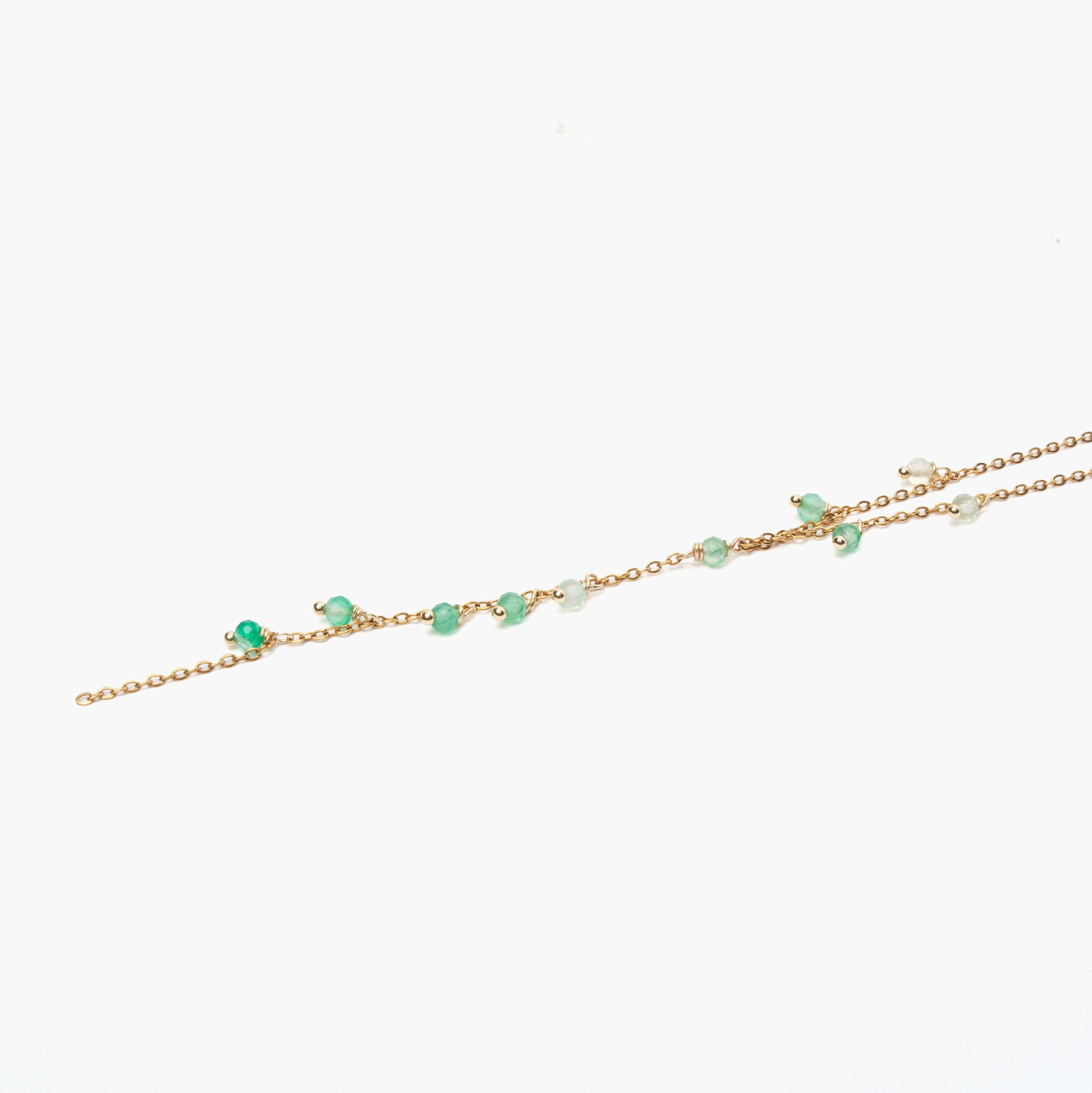 Delicate Gemstone Lariat Necklace