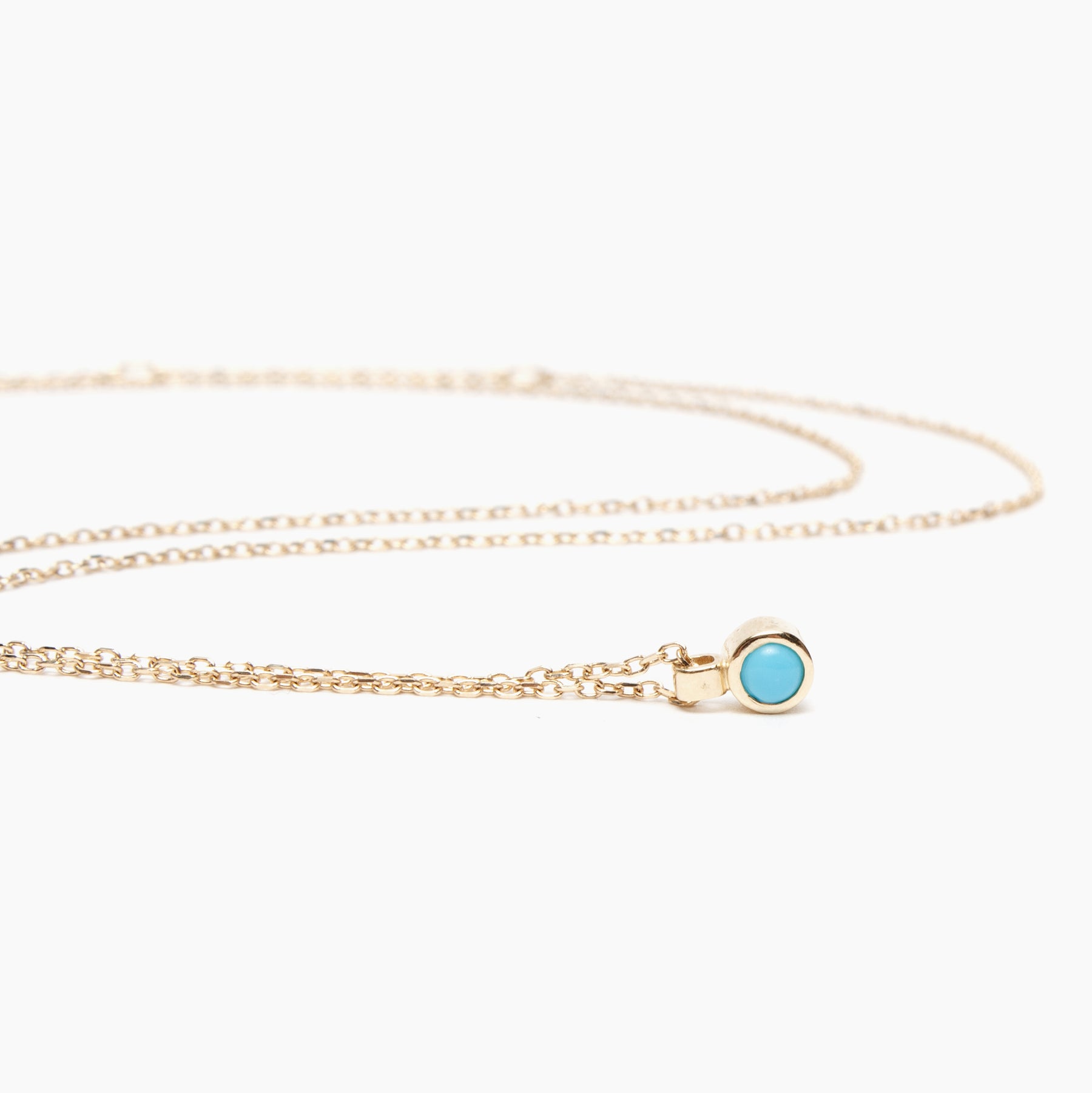 Cabochon Birthstone Bezel Necklace