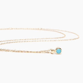 Cabochon Birthstone Bezel Necklace