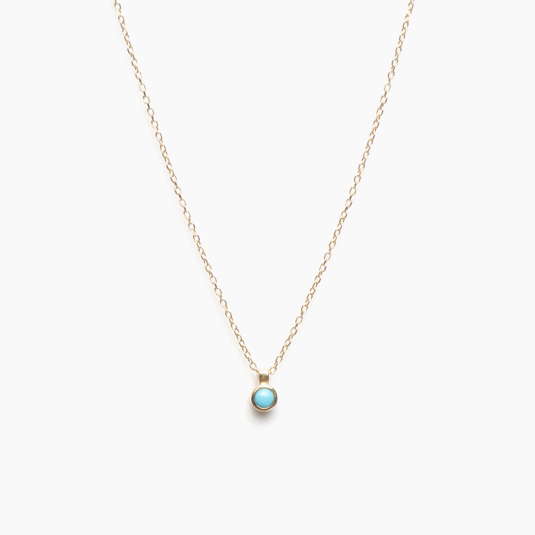 Cabochon Birthstone Bezel Necklace