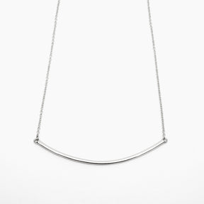 14k Gold Curved Bar Necklace