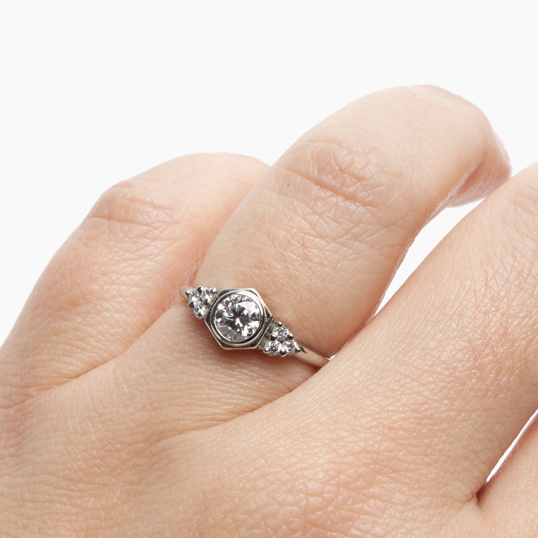 Sol ring - White Diamond