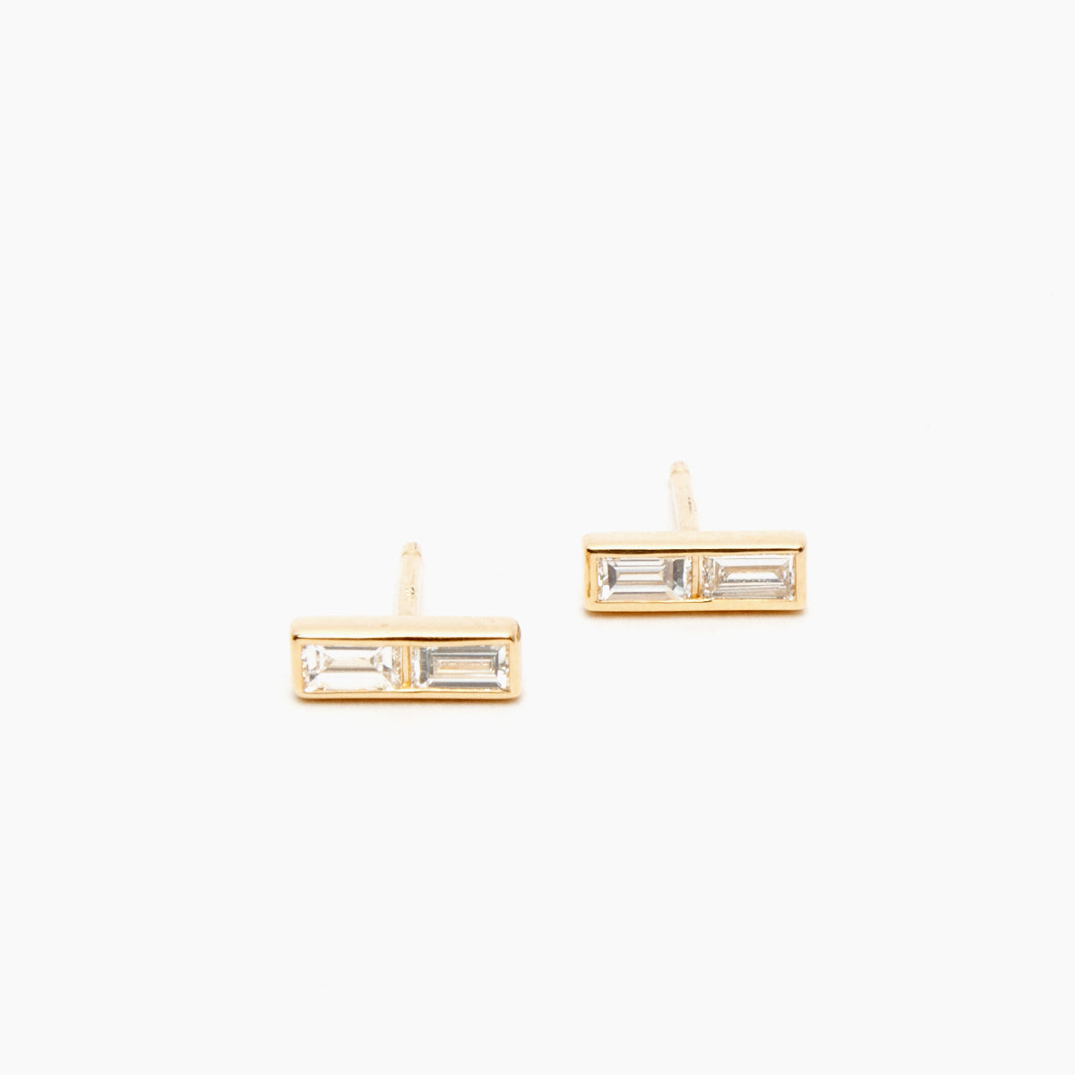 Baguette Bar Stud Earrings