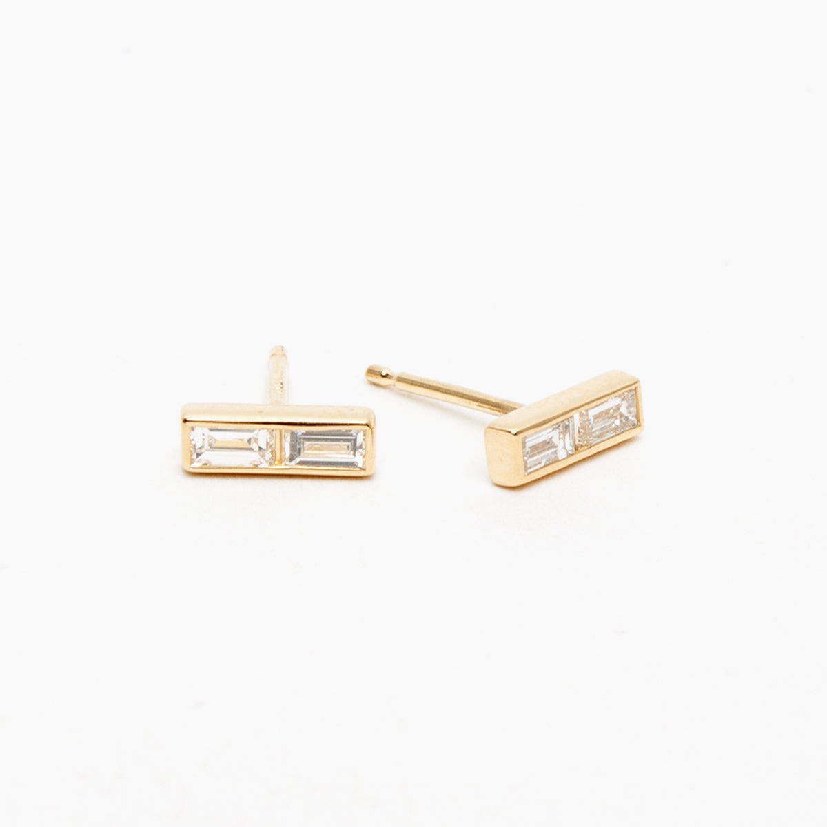 Baguette Bar Stud Earrings