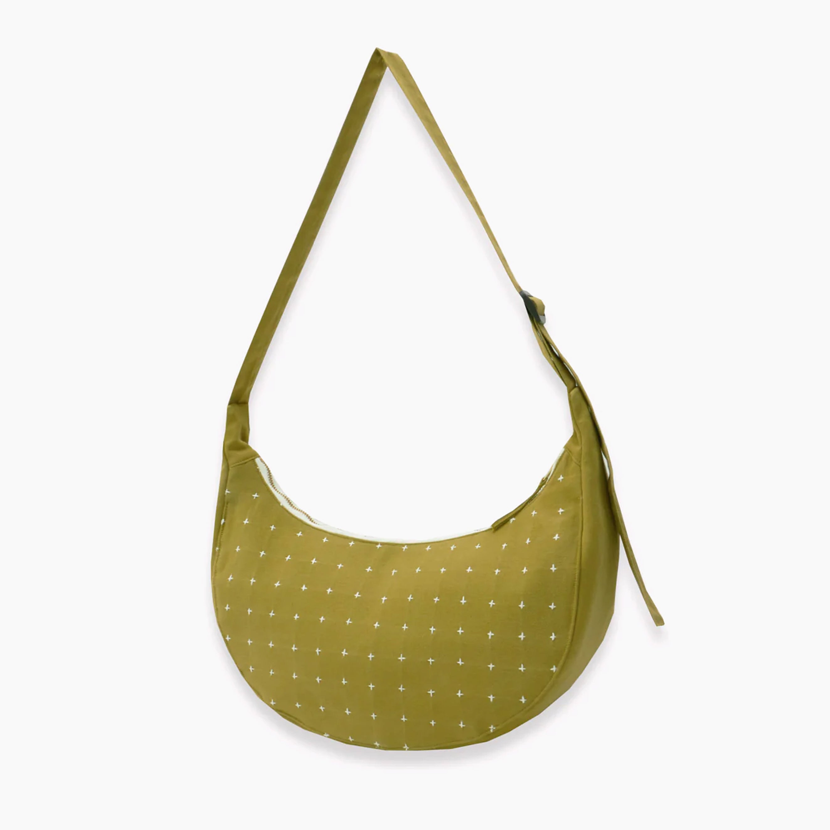 Cross-Stitch Crescent Bag