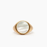 Mother of Pearl Signet Ring