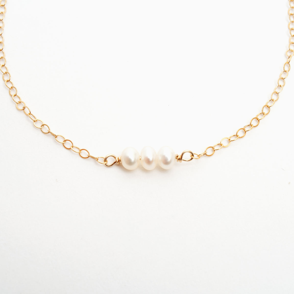 Three Pearl Linked Bracelet