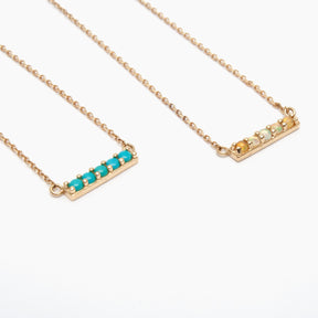 Gemstone Bar Necklace