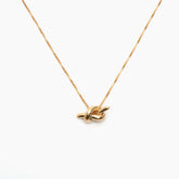 Mini Knot Necklace in Brass