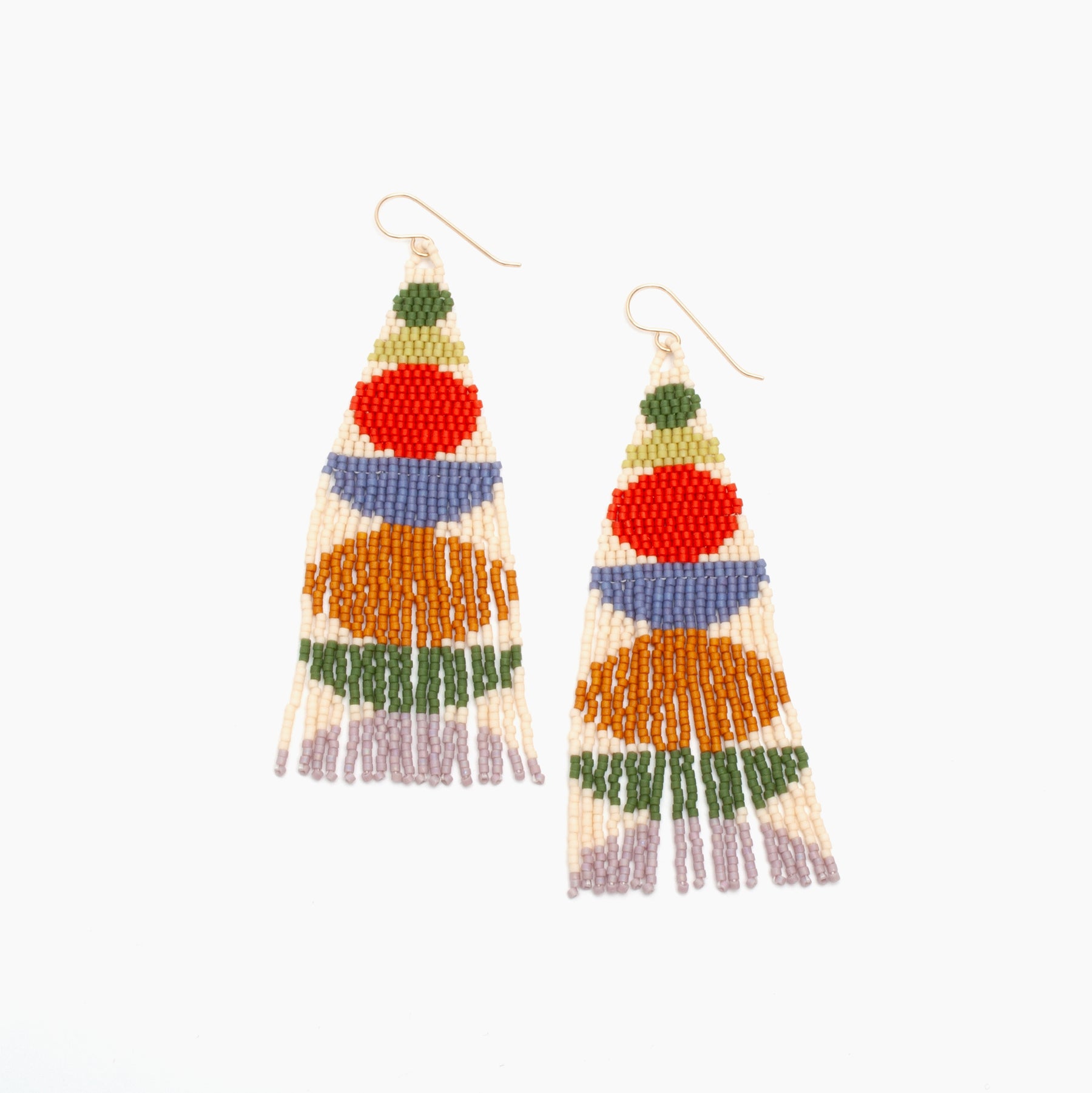 Stacked Shapes Beaded Earrings