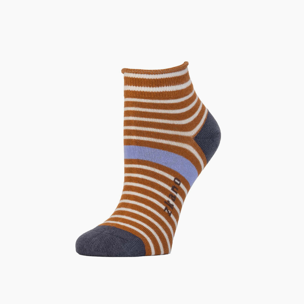 Rosette Striped Anklet Socks