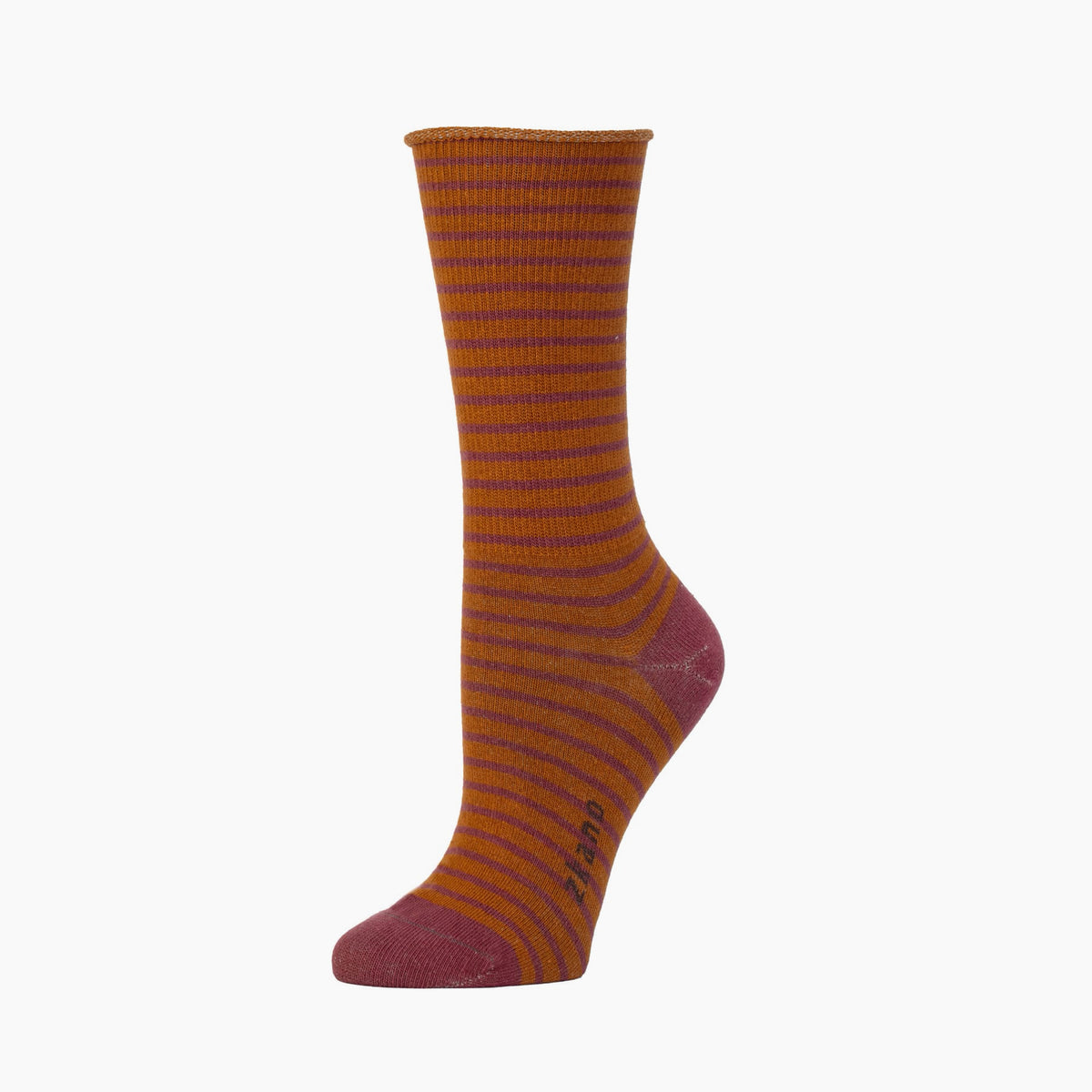 Rose Roll Top Crew Socks