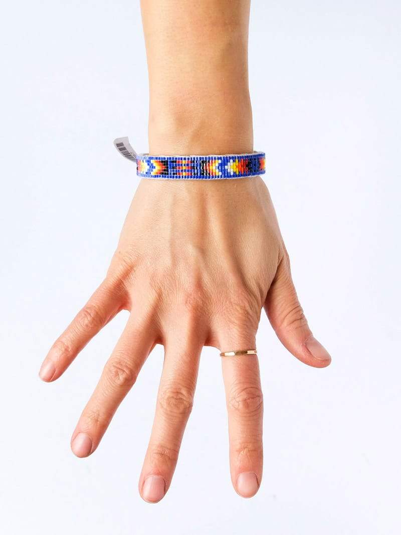 Small Royal Blue Navajo Beaded Bracelet