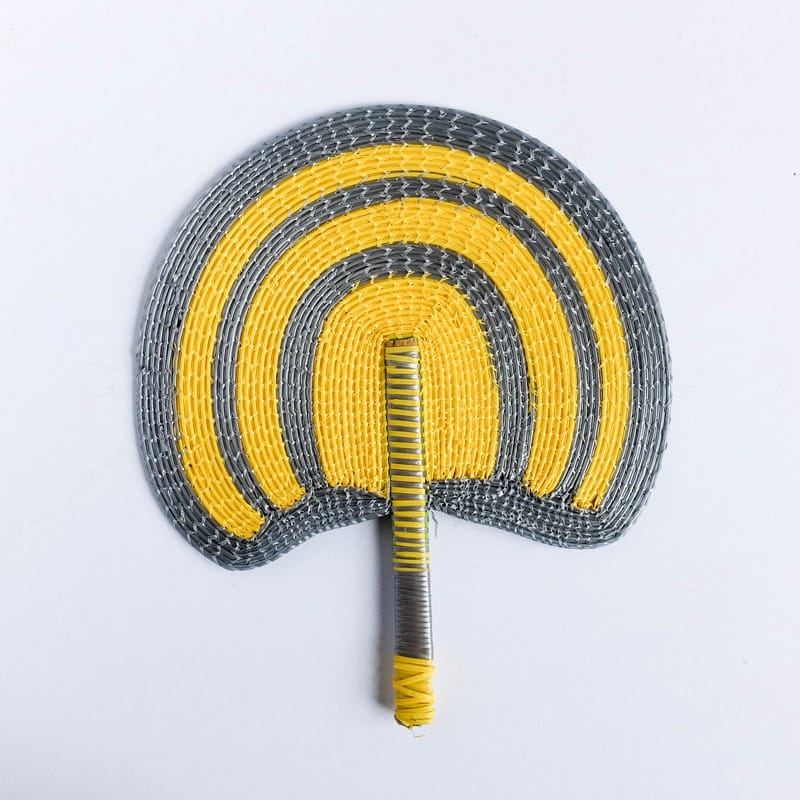 Silver and Yellow Senegal Fan