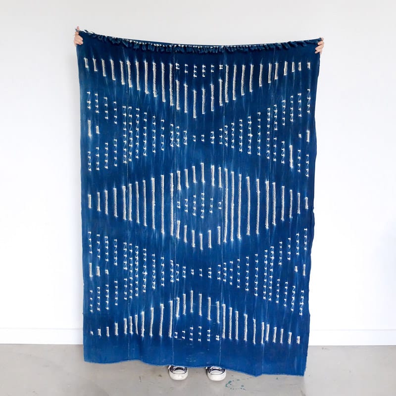 Burkina Faso Indigo with Center Diamond