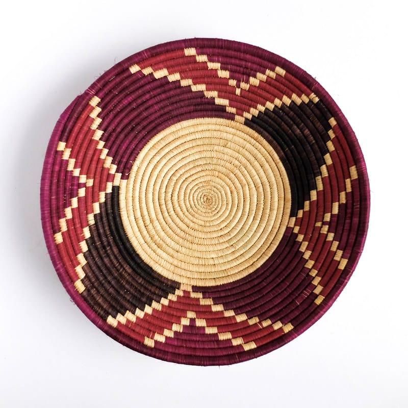 Pink and Purple Basket from Rwanda