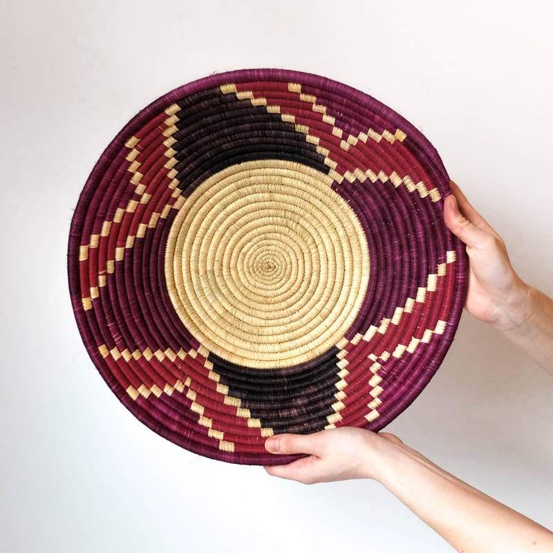 Pink and Purple Basket from Rwanda