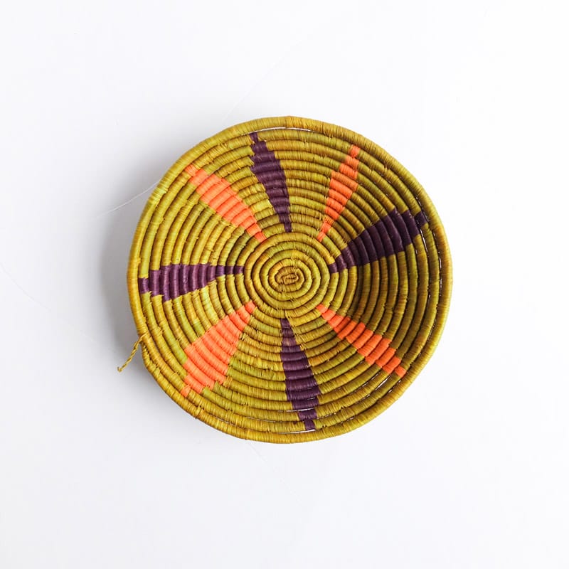 Olive, Purple and Orange Basket from Rwanda