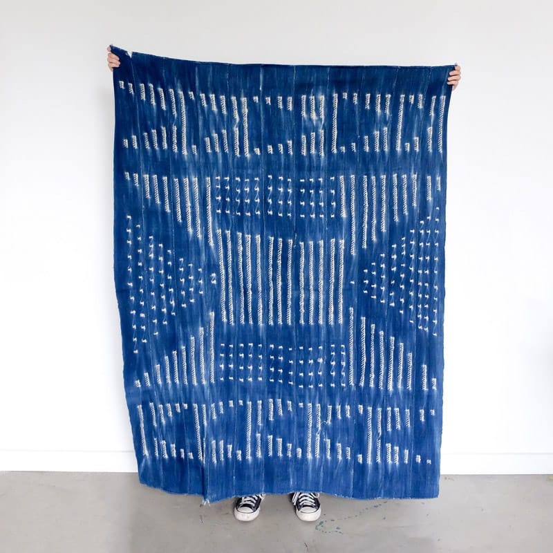 Burkina Faso Indigo with Square Center