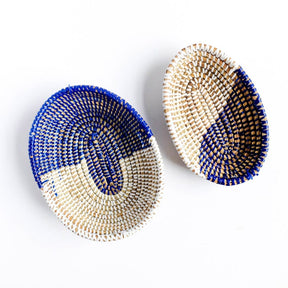 Small Senegal Basket in White and Blue
