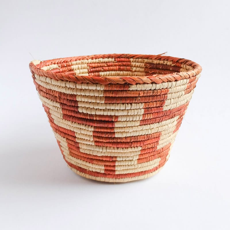 Planter-Size Pakistani Basket with Zig Zags