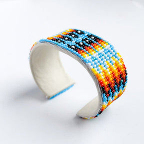 Large Sky Blue Navajo Beaded Bracelet
