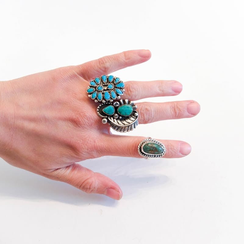 Native American Turquoise Ring (Sizes 4-5)