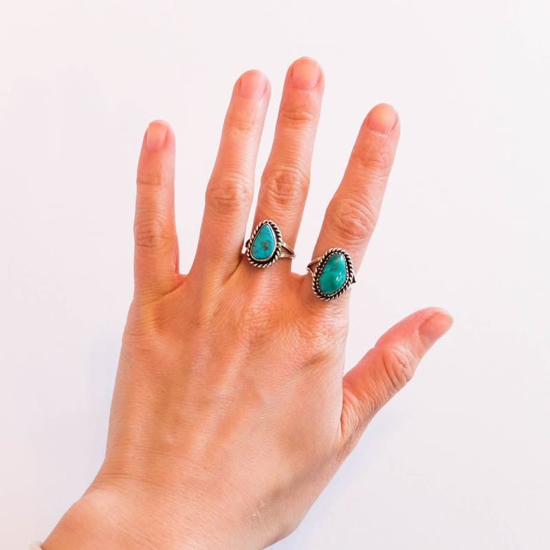 Native American Turquoise Ring (Sizes 5-6)