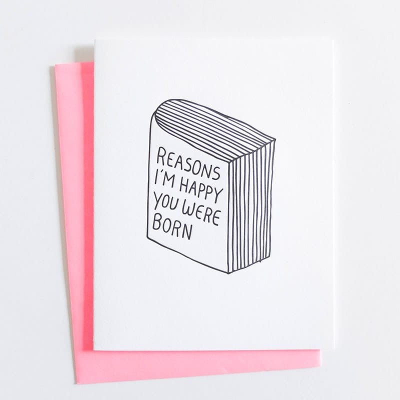 ASHKAHN "Reasons I'm Happy You Were Born" Birthday Card