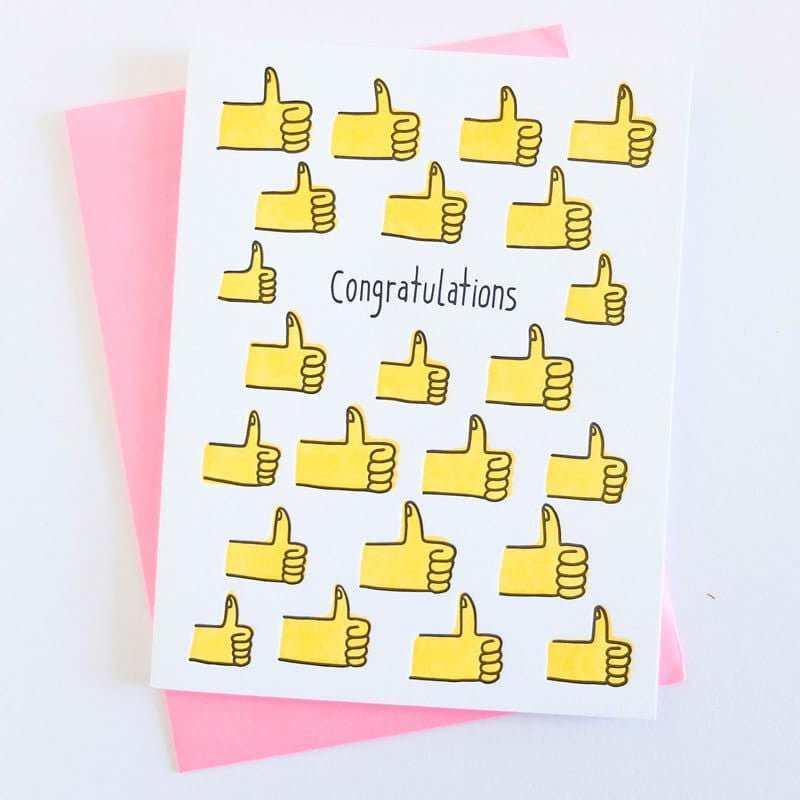 "Thumbs Up Congrats" Card