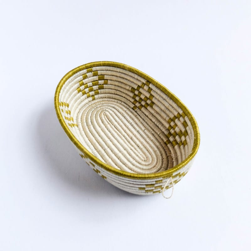 Oval Basket in Cream and Citrus