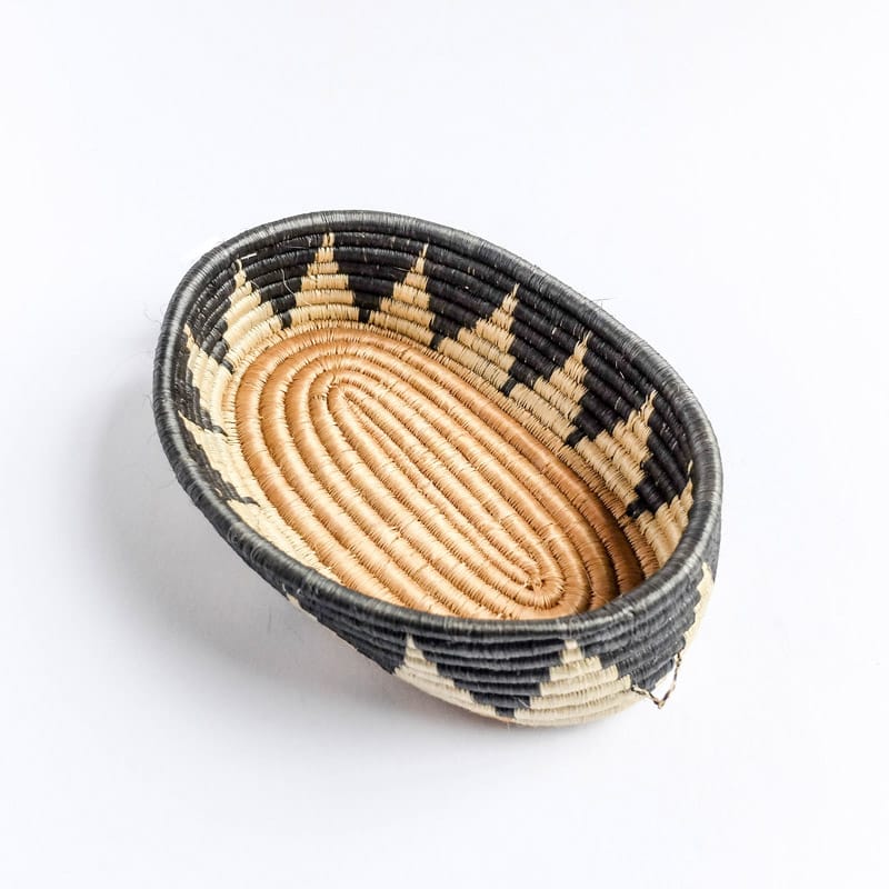 Oval Basket in Black and White