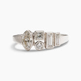 Astrum 14K white gold ring with lab-grown diamonds. Designed and handcrafted in Portland, Oregon.